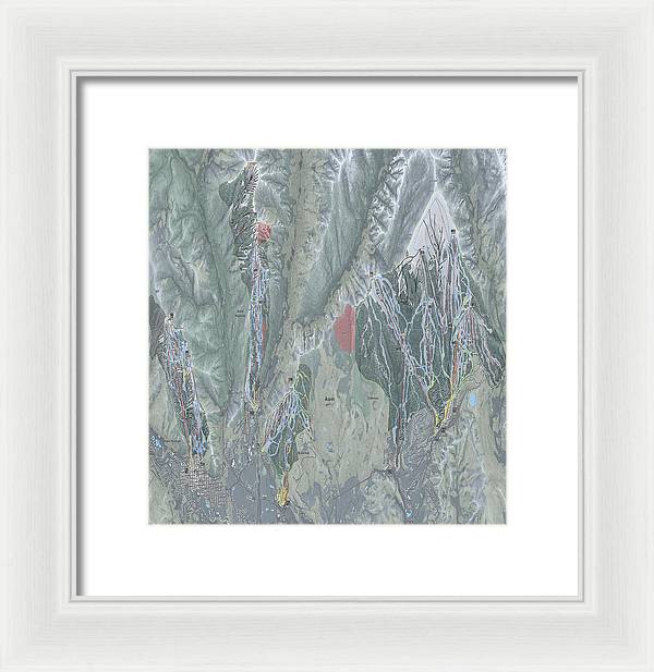 Aspen Snowmass Ski Trail Map - Framed Print - Powderaddicts