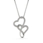 Double Heart Necklace for Moms: I Am The Skier I Am Today Because of You - Powderaddicts