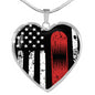 USA Snowboard Pendant Necklace - Powderaddicts