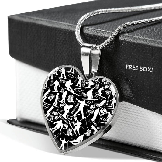 Ski Heart Necklace - Powderaddicts