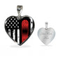 USA Snowboard Pendant Necklace - Powderaddicts