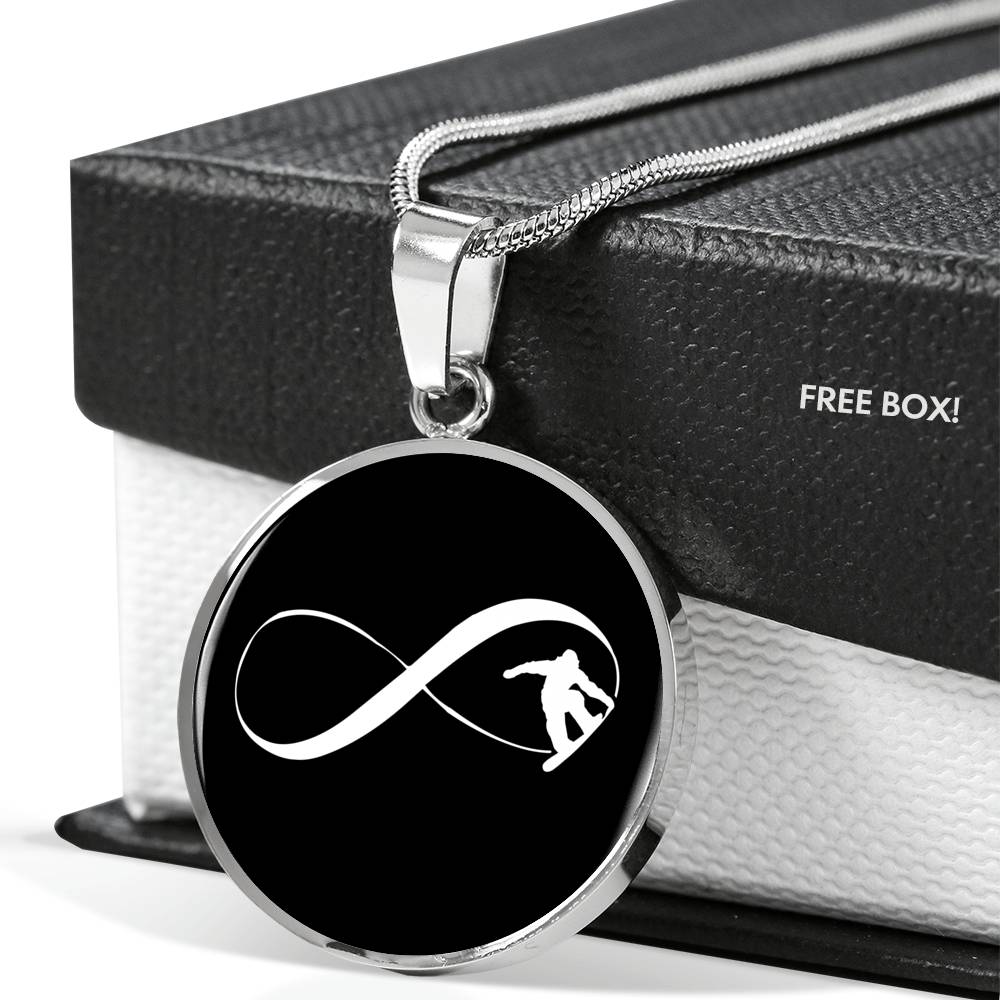 Infinity Snowboard Pendant Necklace - Powderaddicts