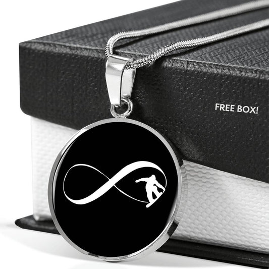 Infinity Snowboard Pendant Necklace - Powderaddicts