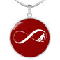 Infinity Ski Red Pendant Necklace - Powderaddicts