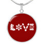 Love Snowboard Red Pendant Necklace - Powderaddicts