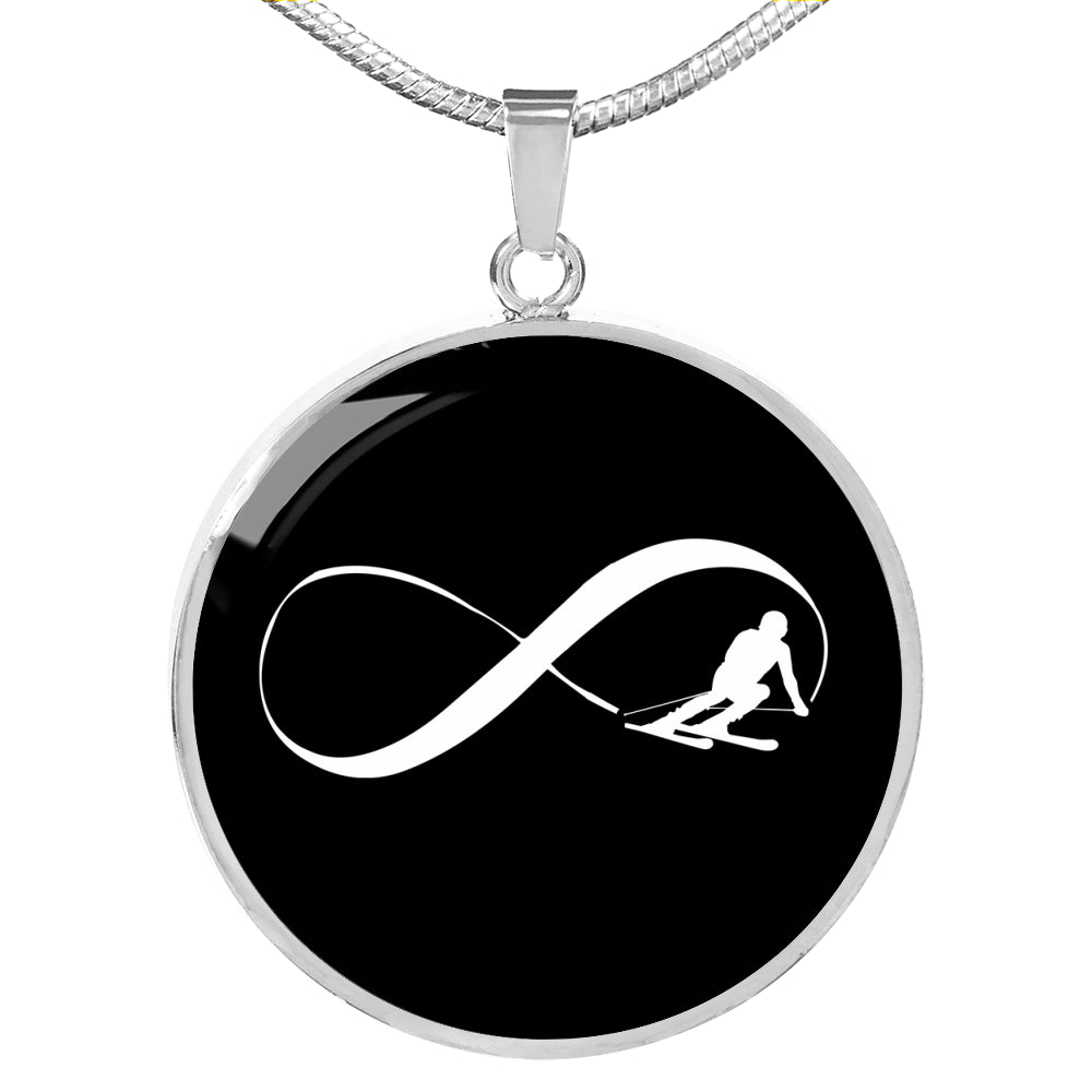 Infinity Ski Pendant Necklace - Powderaddicts