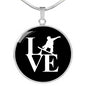 LOVE Snowboard Pendant Necklace - Powderaddicts
