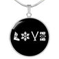Love Ski Pendant Necklace - Powderaddicts