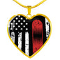USA Snowboard Pendant Necklace - Powderaddicts