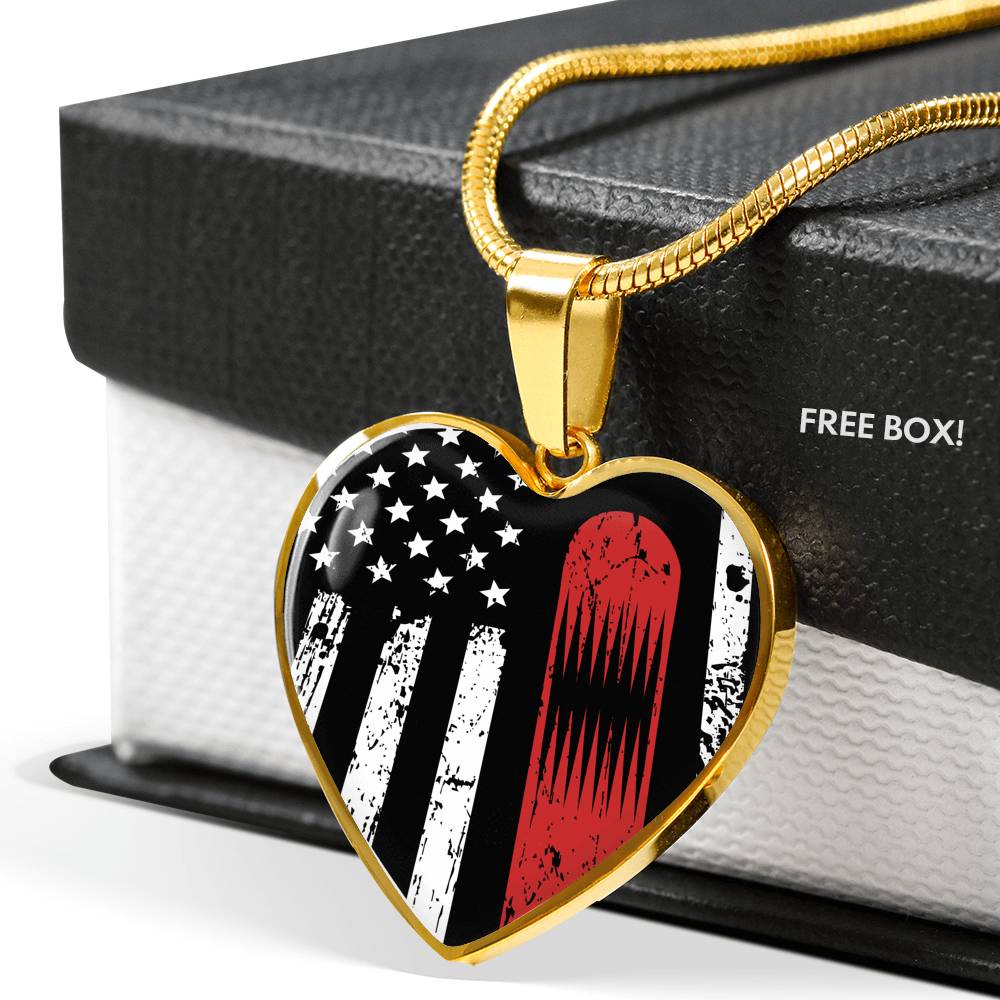 USA Snowboard Pendant Necklace - Powderaddicts