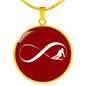Infinity Ski Red Pendant Necklace - Powderaddicts