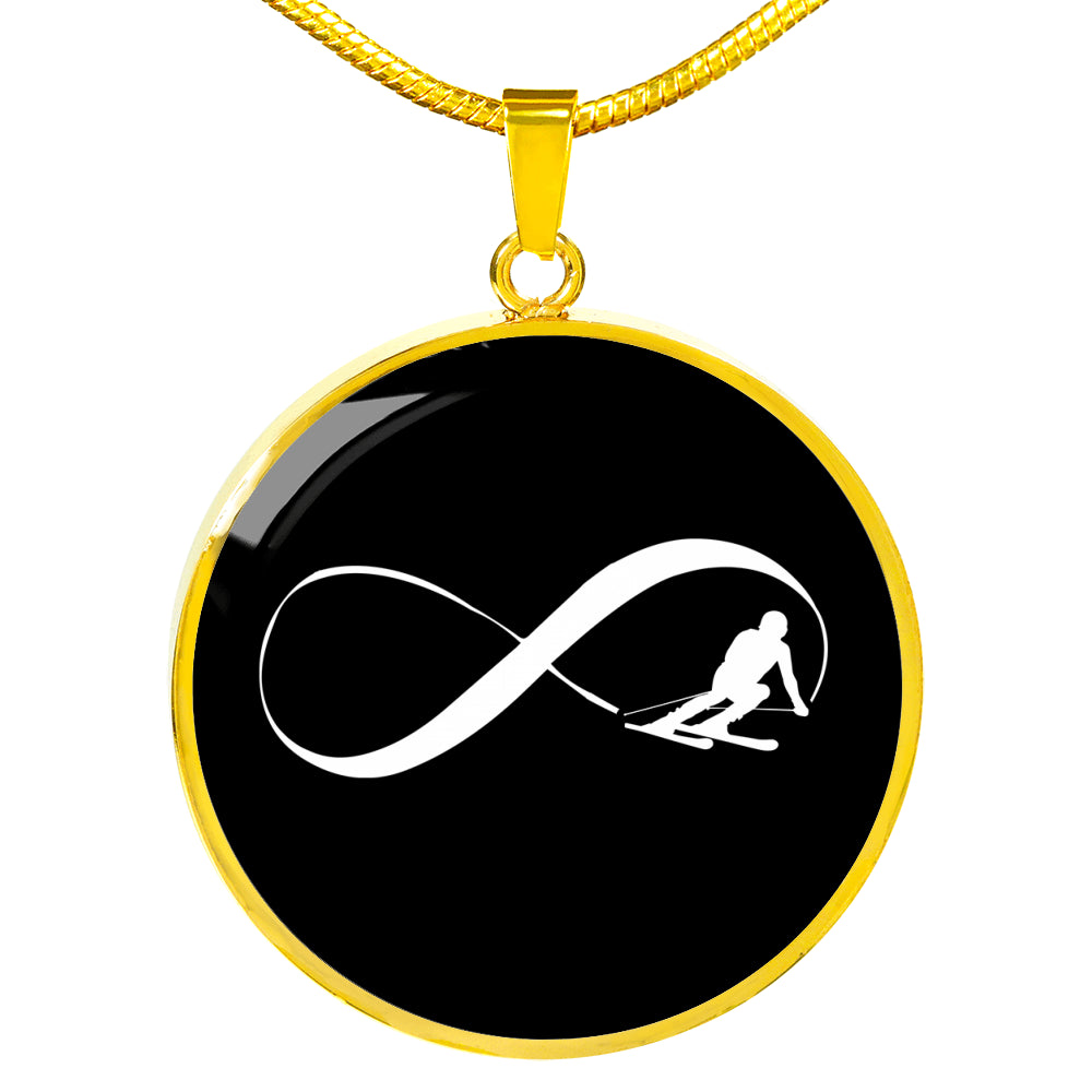 Infinity Ski Pendant Necklace - Powderaddicts