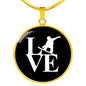 LOVE Snowboard Pendant Necklace - Powderaddicts