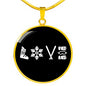 Love Ski Pendant Necklace - Powderaddicts