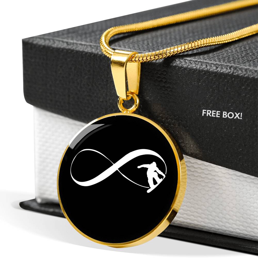 Infinity Snowboard Pendant Necklace - Powderaddicts