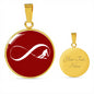 Infinity Ski Red Pendant Necklace - Powderaddicts