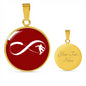 Infinity Snowboard Red Pendant Necklace - Powderaddicts