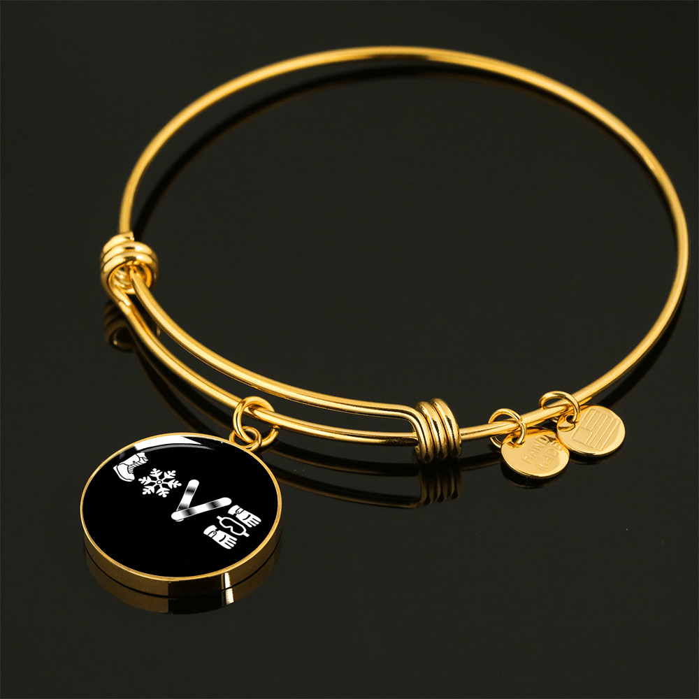 Love Snowboard Pendant Bangle - Powderaddicts