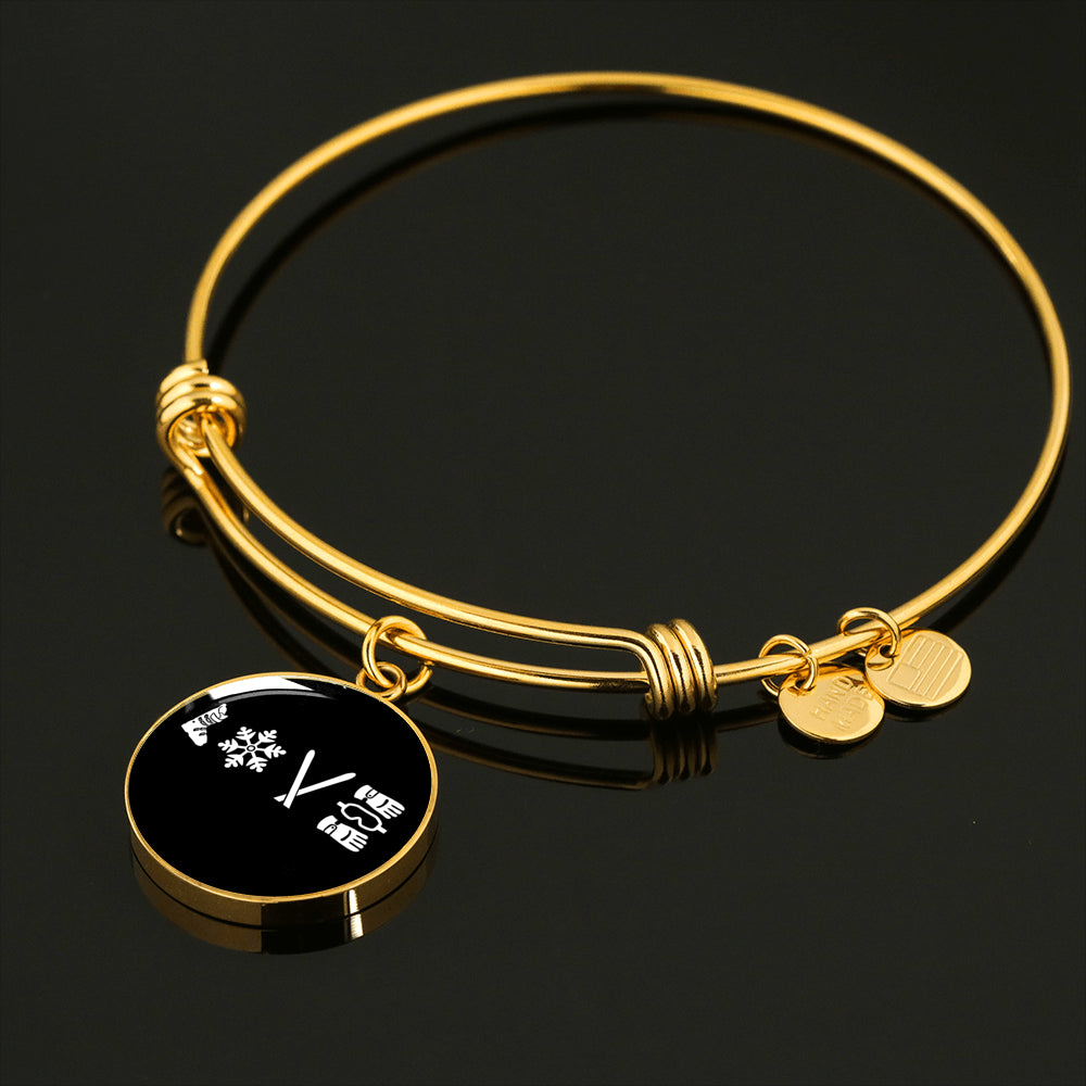 Love Ski Pendant Bangle - Powderaddicts