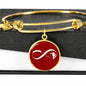 Infinity Snowboard Red Pendant Bangle - Powderaddicts