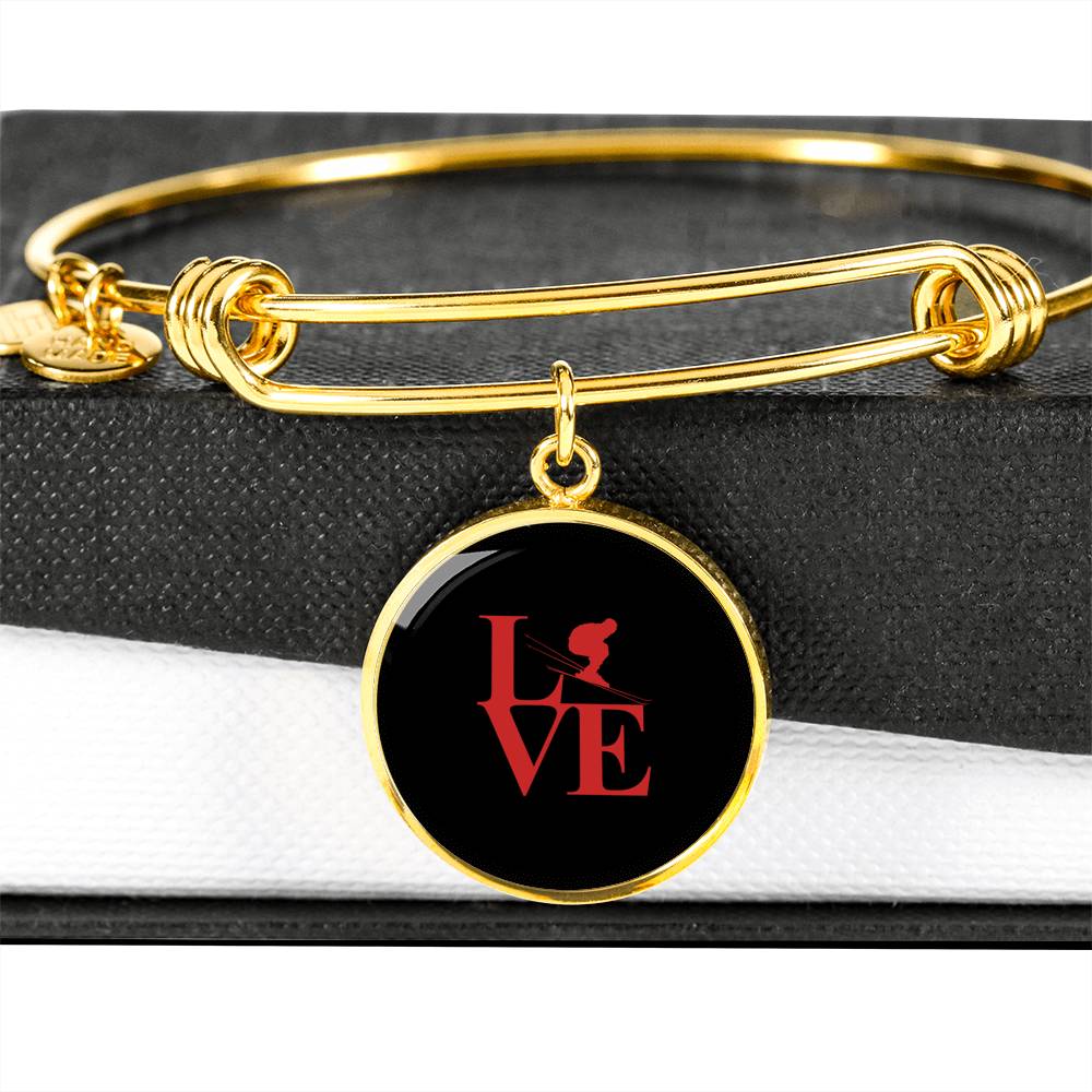 Love Ski Pendant and Bangle - Red - Powderaddicts