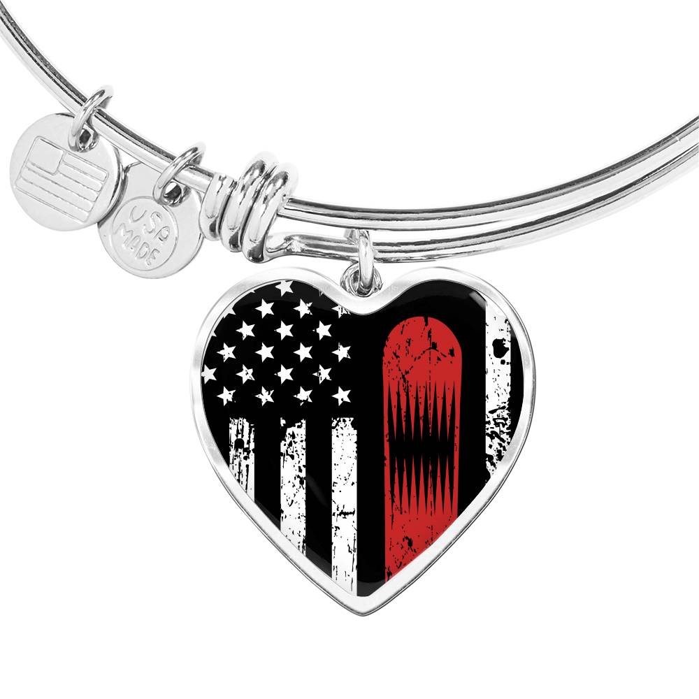 USA Snowboard Pendant Bangle - Powderaddicts