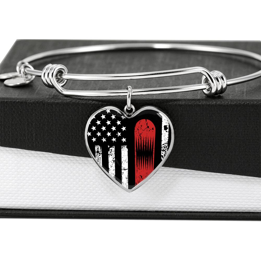 USA Snowboard Pendant Bangle - Powderaddicts