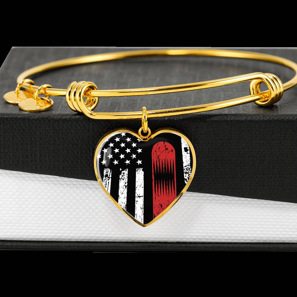 USA Snowboard Pendant Bangle - Powderaddicts