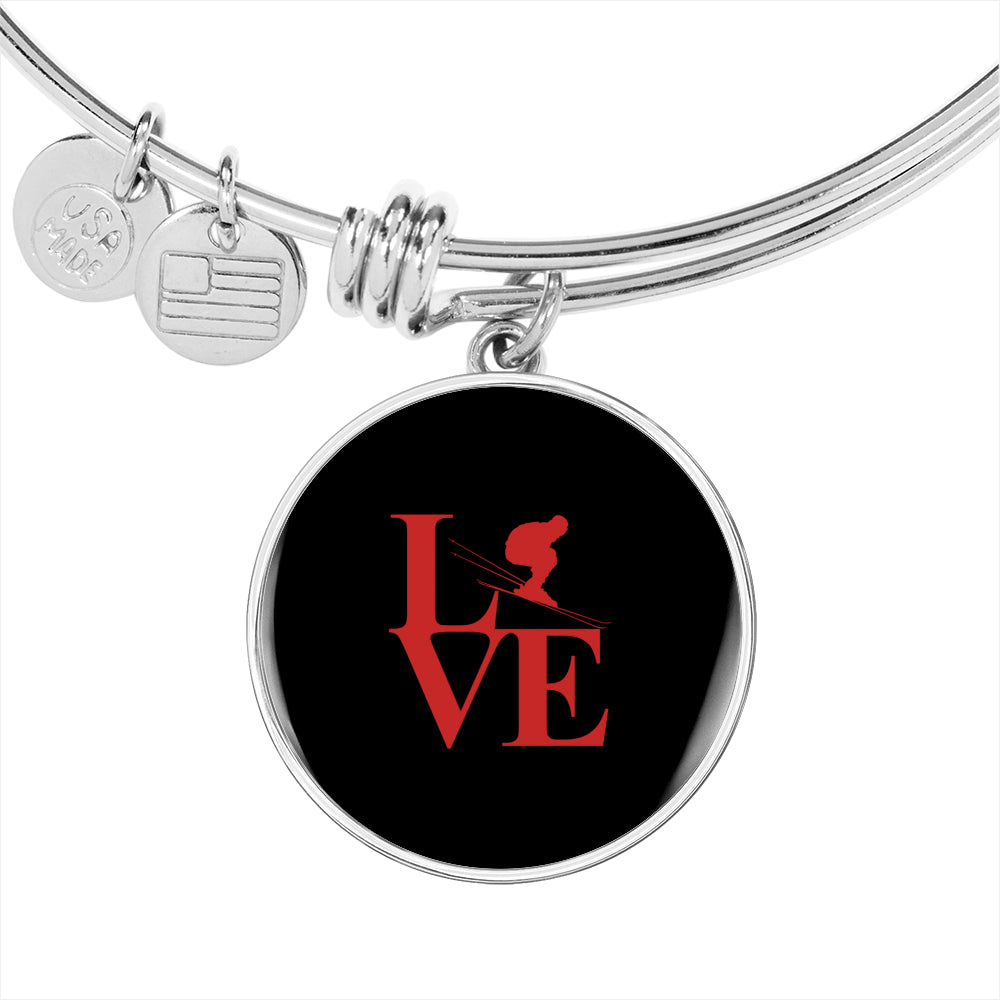 Love Ski Pendant and Bangle - Red - Powderaddicts