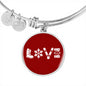 Love Snowboard Red Pendant Bangle - Powderaddicts