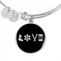 Love Ski Pendant Bangle - Powderaddicts