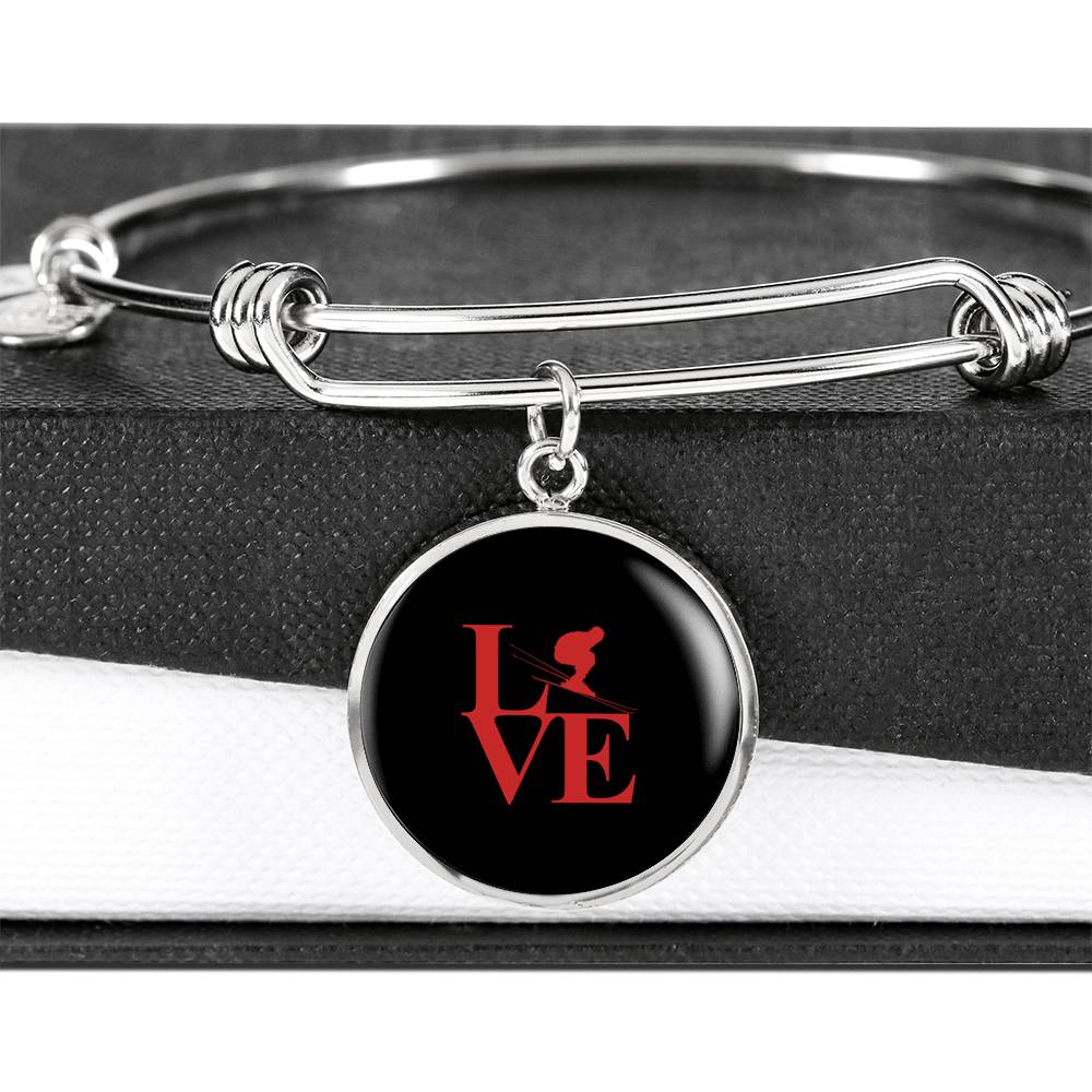 Love Ski Pendant and Bangle - Red - Powderaddicts