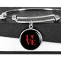 Love Ski Pendant and Bangle - Red - Powderaddicts