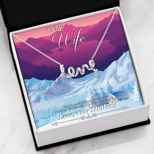 God Bless The Mountain Road - 3D Love Jewelry for Skiers and Snowboarders - Powderaddicts
