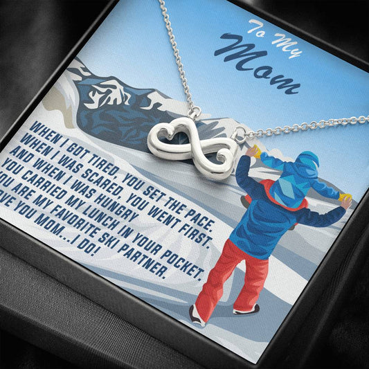 Infinity Heart Necklace for Mother's Day: When I Got Tired, You Set The Pace - Powderaddicts