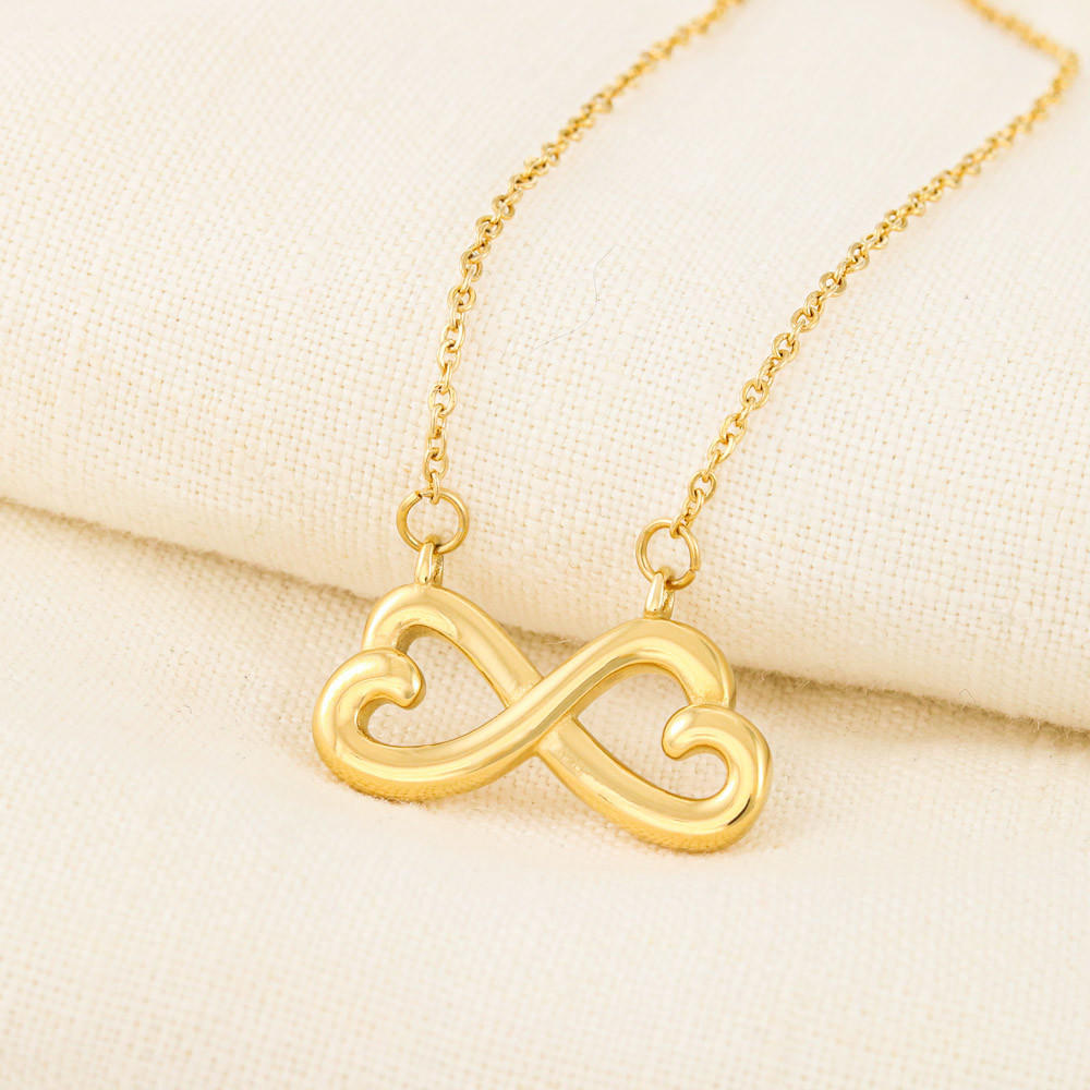 PERSONALIZED Photo Message Card | Some People Wait A Lifetime To Find Their Favorite Snowboarding Buddy, Mine Calls Me Mom | Infinity Heart Necklace - White &amp; Yellow Gold - Powderaddicts