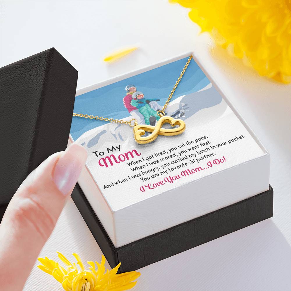 Infinity Hearts Necklace for Moms: When I Got Tired, You Set The Pace - Powderaddicts