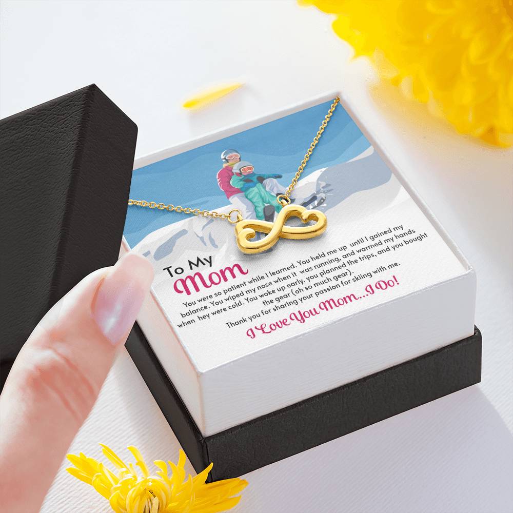 Infinity Hearts Necklace for Moms: You Were So Patient While I Learned - Powderaddicts