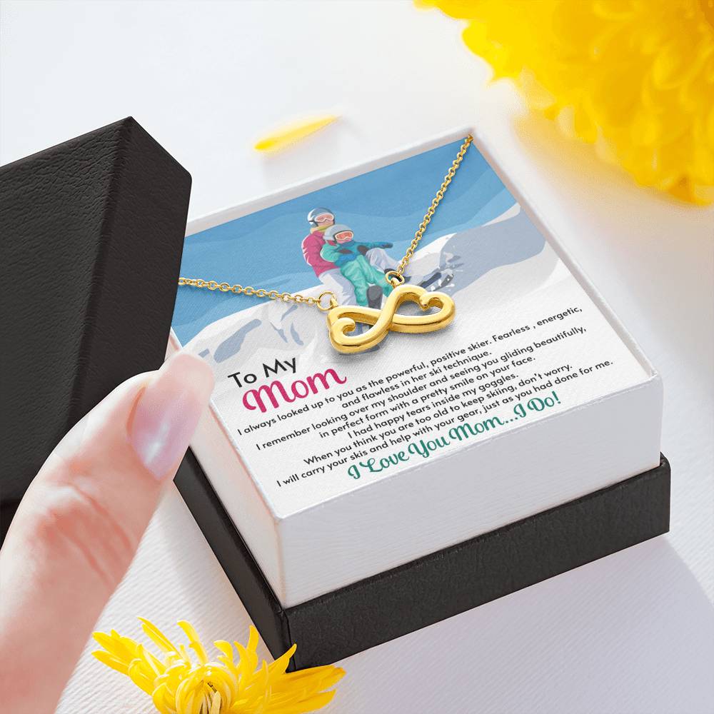 Infinity Hearts Necklace for Moms: I Always Looked Up To You - Powderaddicts