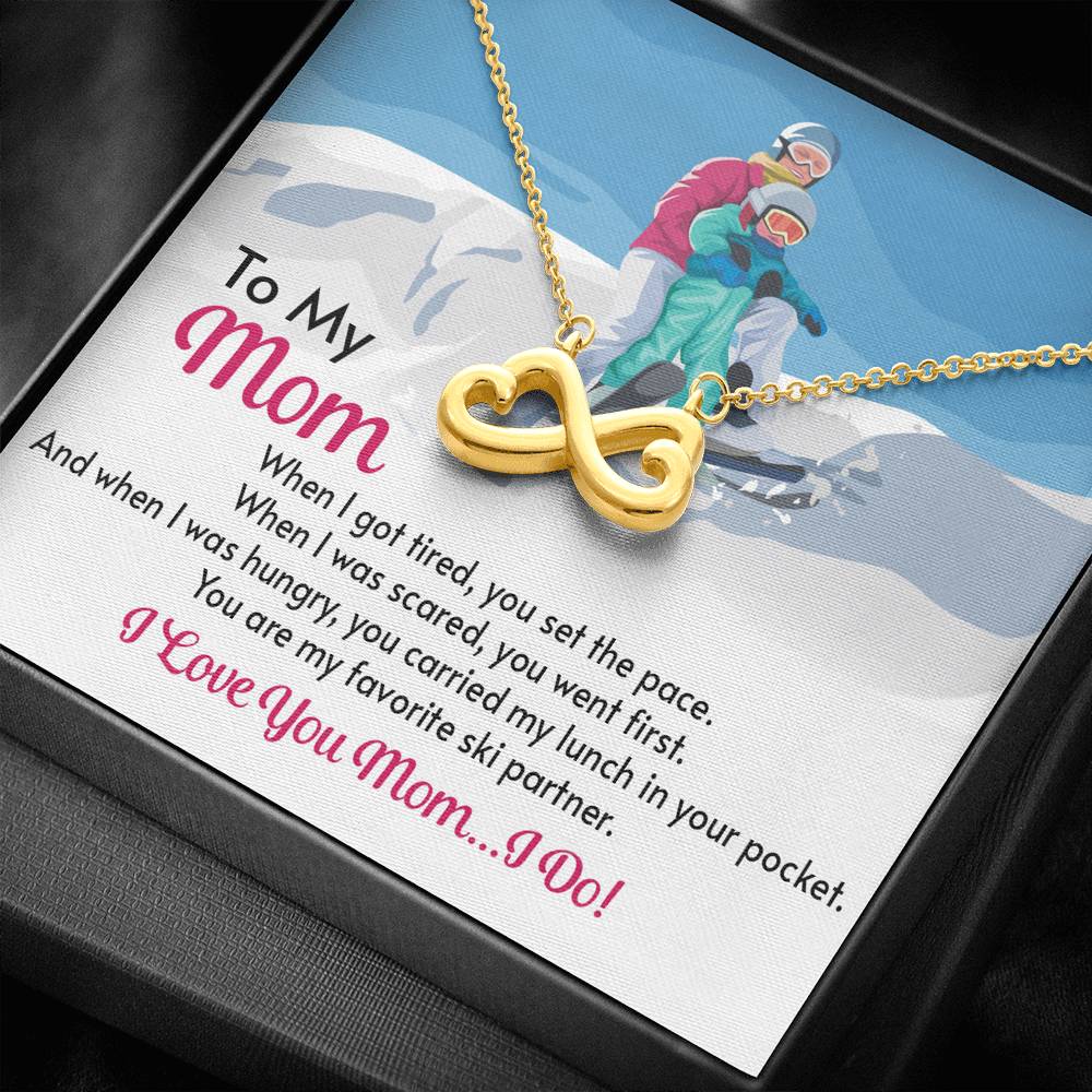 Infinity Hearts Necklace for Moms: When I Got Tired, You Set The Pace - Powderaddicts