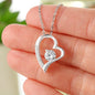 God Bless The Mountain Road That Led Me Straight To You - White Gold Heart Pendant | Ski Jump - Powderaddicts