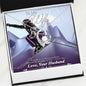 God Bless The Mountain Road That Led Me Straight To You - White Gold Heart Pendant | Ski Jump - Powderaddicts