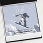 God Bless The Mountain Road That Led Me Straight To You - Gold Pendant Necklace | Snowboard Jump - Powderaddicts