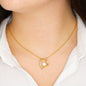 God Bless The Mountain Road That Led Me Straight To You - White Gold Heart Pendant | Ski Jump - Powderaddicts