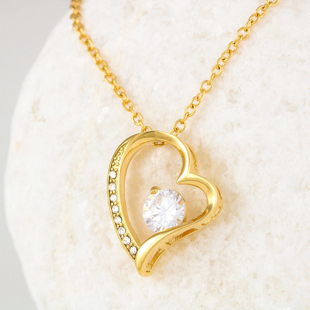 God Bless The Mountain Road That Led Me Straight To You - Gold Heart Pendant | Chairlift - Powderaddicts