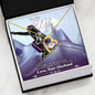 God Bless The Mountain Road That Led Me Straight To You - White Gold Heart Pendant | Ski Jump - Powderaddicts