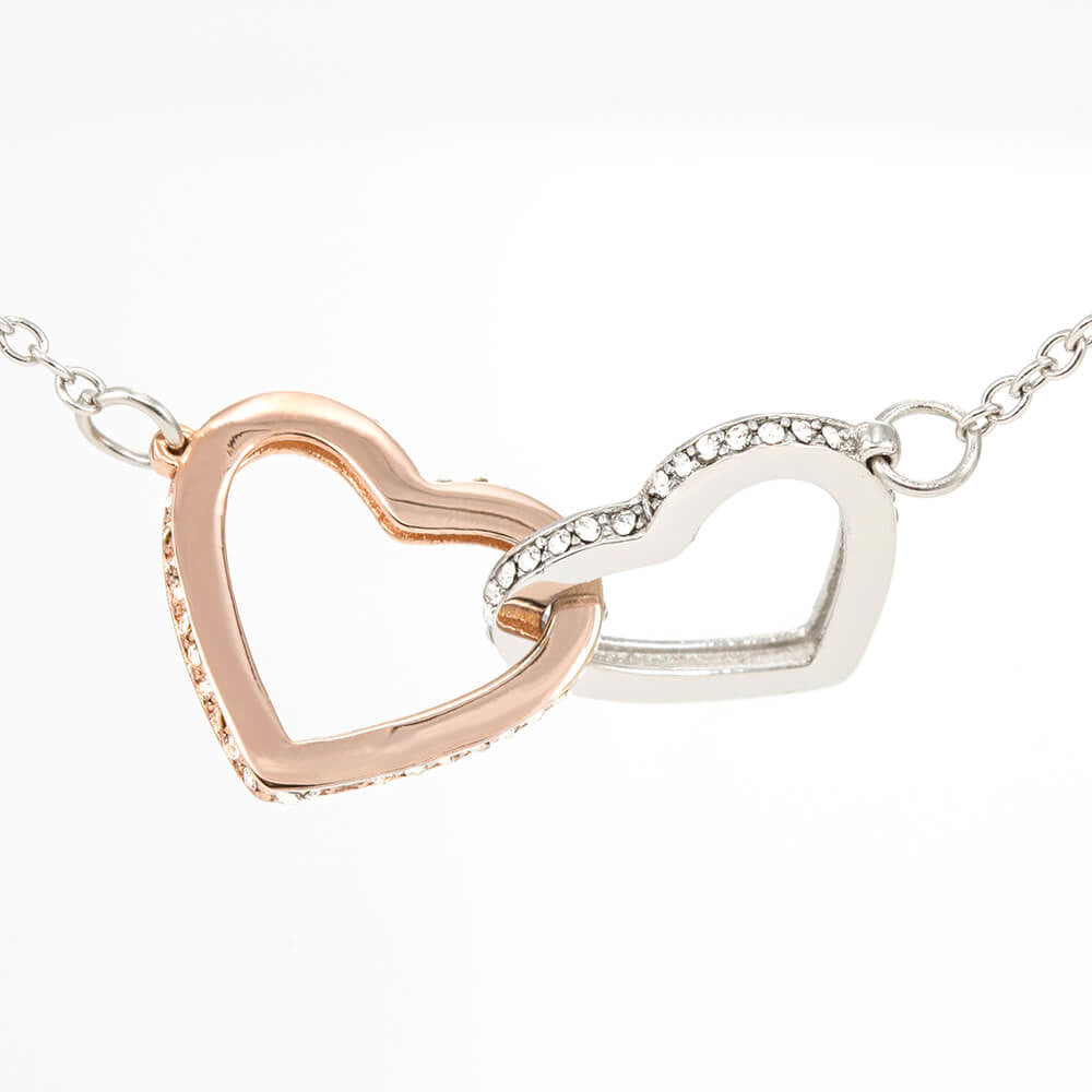 God Bless The Mountain Road That Led Me Straight To You - Interlocking Heart Necklace | Mountain Sunset - Powderaddicts