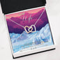 God Bless The Mountain Road That Led Me Straight To You - Interlocking Heart Necklace | Mountain Sunset - Powderaddicts