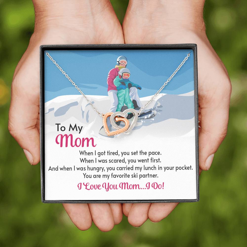 Interlocking Hearts Necklace for Moms: When I Got Tired, You Set The Pace - Powderaddicts