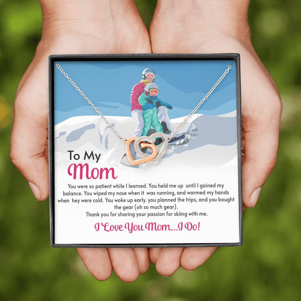 Interlocking Hearts Necklace for Moms: You Were So Patient While I Learned - Powderaddicts